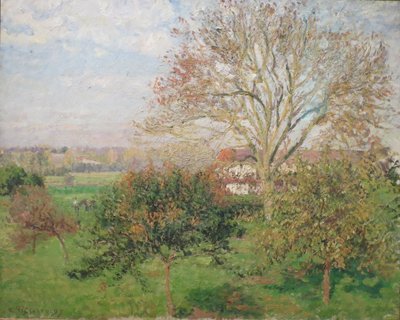 Herbstmorgen in Éragny von Camille Jacob Pissarro